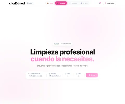 Vista del proyecto de marca y web de Charlotmed